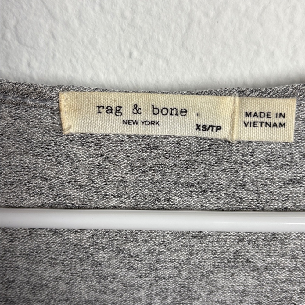 rag & bone The Bias Rib Knit Long Sleeve V-Neck Top - Picture 4 of 4